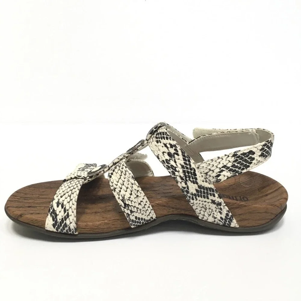 Orthaheel Vionic Yasmin Snakeskin Footbed Sandal, Size 6